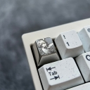 1U Titanium Alloy Artisan Keycaps Precision Pointillism for Mechanical Keyboard -Rita Rossweisse